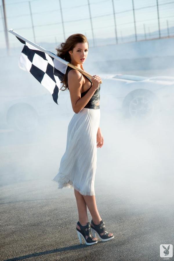 Alyssa Arce Naked At The Racetrack 01
